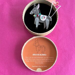 Brave Burro Erstwilder Donkey brooch NWB